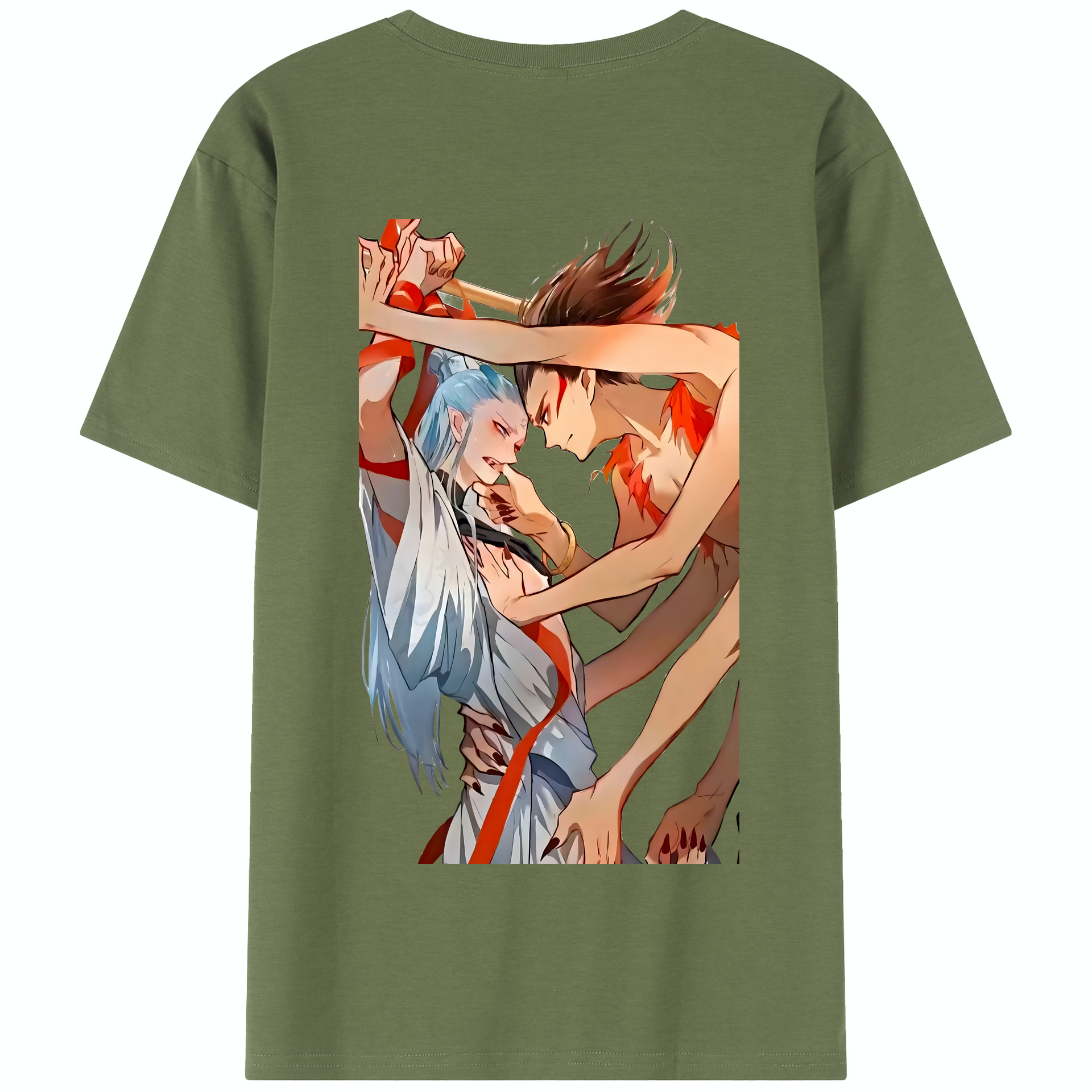 （画像用） Ne Zha 2 ナタ 魔童の大暴れ 綿100％半袖Tシャツ（背面プリント）